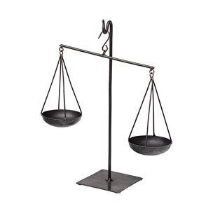 Ellis 10L x 4W Black Metal Vintage Inspired Weighing Scale