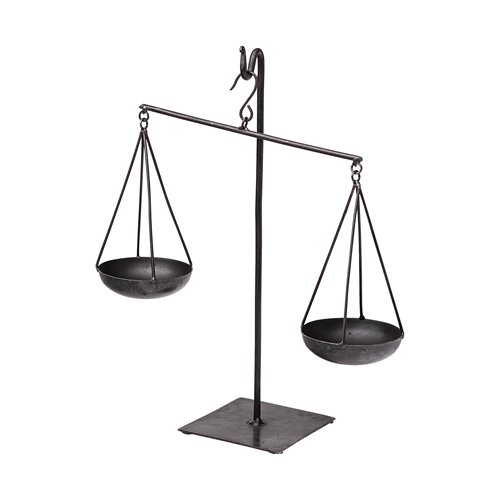 68855 - Ellis 10L x 4W Black Metal Vintage Inspired Weighing Scale