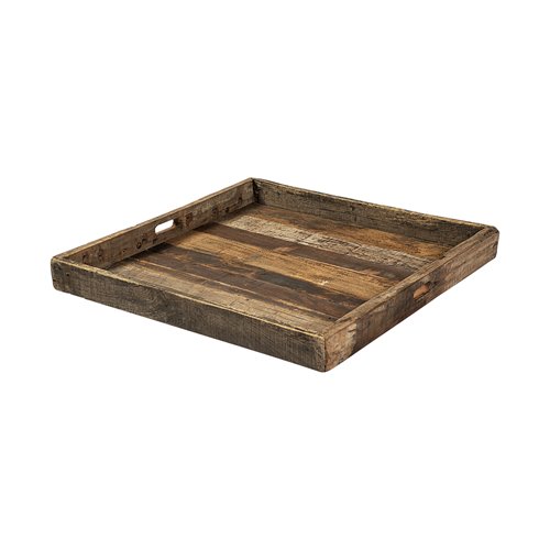 68862 - Carson (Large) 30L x 30W Brown Reclaimed Wood Tray