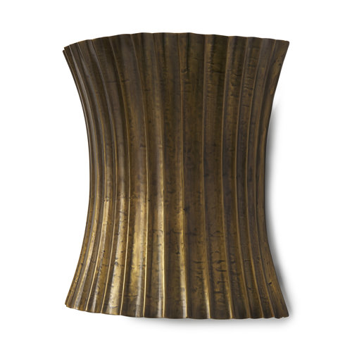 68777 - Letitia 10.5L x 5.5W x 11.0H Gold Hammered Metal Fan Wall Sconce