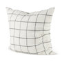 68875 - Suzanne 22 x 22 White/Black Square Pattern Pillow Cover 