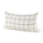68876 - Suzanne 14x26 White/Black Square Pattern Pillow Cover