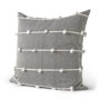 68881 - Linda 20x20 Navy And Cream With White Detail Pillow Cover 