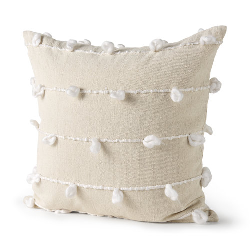 68883 - Erica 20x20 Cream With White Detail Pillow Cover