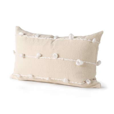 68884 - Erica 13x21 Cream With White Detail Pillow Cover