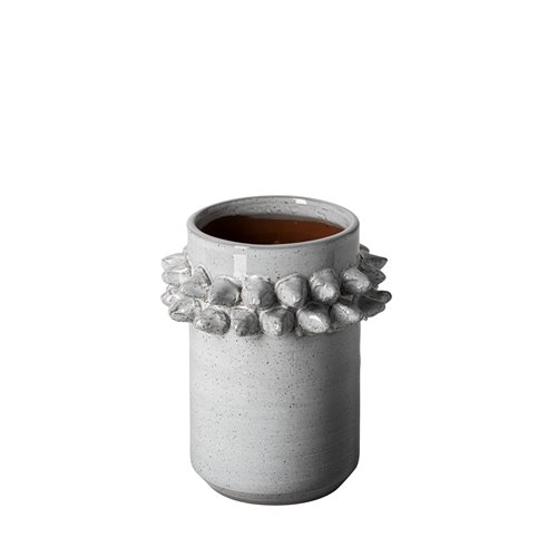 68915 - Farmhampton Small Gray Spoked Ceramic Vase 