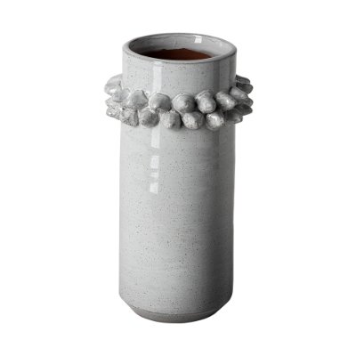 68916 - Farmhampton Large Gray Spoked Ceramic Vase 
