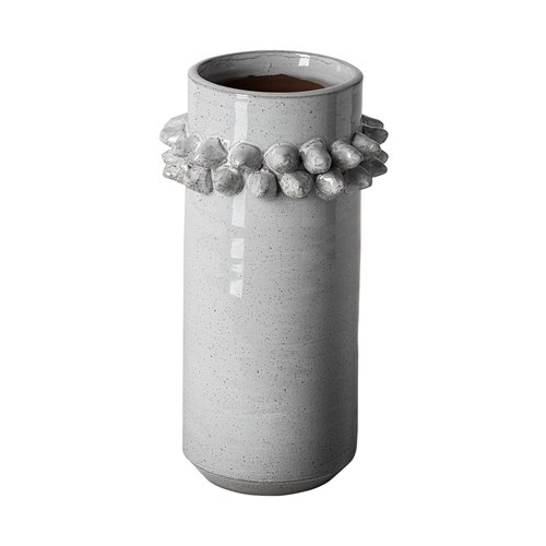 68916 - Farmhampton Large Gray Spoked Ceramic Vase 