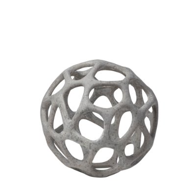 68932 - Spiro 6L x 6W Off-White Hollow Decorative Orb