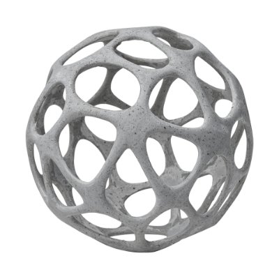 68933 - Spiro 7L x 7W Off-White Hollow Decorative Orb