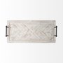 67036 - Alfred 35L x 16W Natural Wooden Herringbone Rectangular Tray
