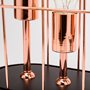 65289 - Sutton (19.3"H) Rose-Gold Metal Cylindrical Cage Three Bulb Table Lamp 