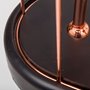 65289 - Sutton (19.3"H) Rose-Gold Metal Cylindrical Cage Three Bulb Table Lamp 