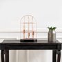 65289 - Sutton (19.3"H) Rose-Gold Metal Cylindrical Cage Three Bulb Table Lamp 
