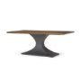 50449-AB - Maxton II 79x39 Rectangular Brown Solid Wood Top Dark Gunmetal Base Dining Table