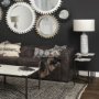 68341 - Harlan (30.5"H) Beige-Toned Fabric Shade Gray Concrete Base Table Lamp 