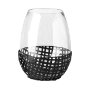 68939 - Reena II Large Black Woven Metal Base Table Candle Holder 