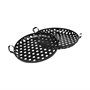 68951 - Lito (Set of 2) Black Woven Metal Round Serving Trays