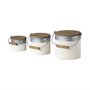 68965 - Alani (Set of 3) White Metal Storage Boxes