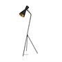 68977 - Eris III (58.3"H) Black/Brass Metal Cone Shade Floor Lamp 