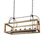 68981 - Josie (42"x14.5"x20") Natural Wood Chassis Six Light Chandelier 