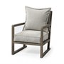 69001 - Sherlock Frost Gray Wood Frame Accent Chair
