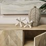 68669 - Carrollton II (Large) 9L x 9W Off-White Geometric Wood Ball Jack