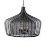 67308 - Camila (40"x31") Black Metal Mesh-Style Four Bulb Chandelier 