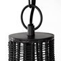 67308 - Camila (40"x31") Black Metal Mesh-Style Four Bulb Chandelier 