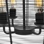 67308 - Camila (40"x31") Black Metal Mesh-Style Four Bulb Chandelier 
