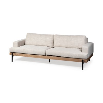 68756 - Colburne II 95" Beige Upholstered Three Seater Sofa 
