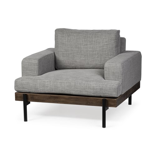 68757 - Colburne I Gray Fabric W/ Wood and Iron Frame Accent Chair 
