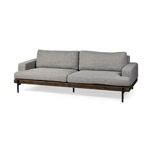 Colburne II 95" Gray Upholstered Three Seater Sofa 