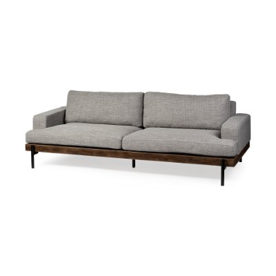 68758 - Colburne II 95" Gray Upholstered Three Seater Sofa 
