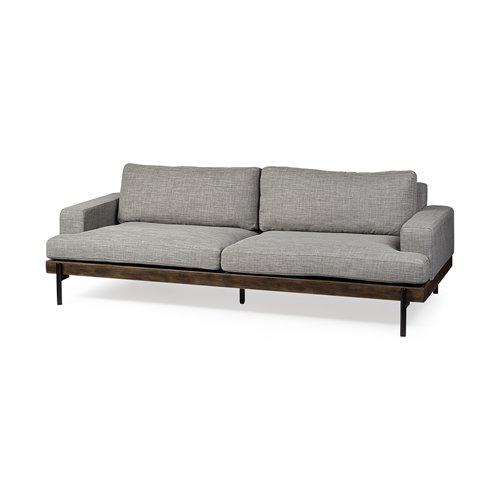 68758 - Colburne II 95" Gray Upholstered Three Seater Sofa 