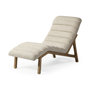 68768 - Pierre Beige Fabric Upholstered Armless Chaise Lounge Chair