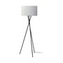 68970 - Ambrose 20.0L x 20.0W x 61.8H Black Metal W/White Fabric Shade Floor Lamp