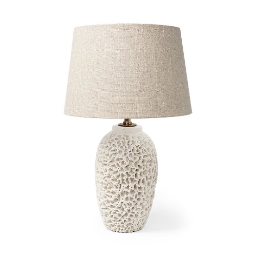 68971 - Mariam (26"H) Cream Coral-Inspired Base Table Lamp