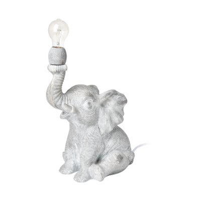 69005 - Tantor (15.9"H) Gray Resin Elephant Calf Table Lamp