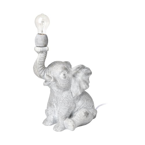 69005 - Tantor (15.9"H) Gray Resin Elephant Calf Table Lamp