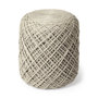 68729 - Allium Oatmeal Handwoven Wool Cylindrical Pouf 