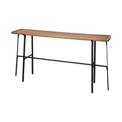 69013 - Helios II 60L x 14W x 29H Rectangular Brown Raised Edge Top Console Table 