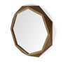 69029 - Aramis II 41L x 41H Octagon Brown Wood Frame Wall Mirror
