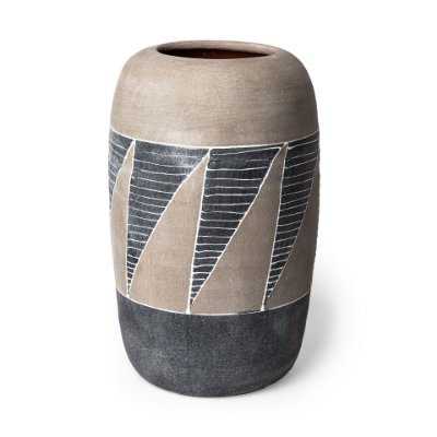 68906 - Cove Grey/Brown Ceramic Vase