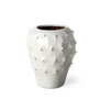 68907 - Julian Small Glossy White Ceramic Spoked Vase 