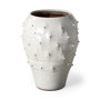 68908 - Julian Large Glossy White Ceramic Spoked Vase 