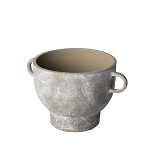 Deya Small Rustic Brown Ceramic Vase 
