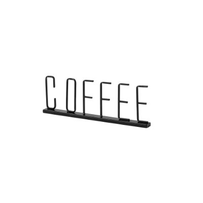 68793 - Coffee 15L x 1W Black Metal Sign
