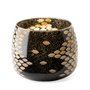 69036 - Mojave Small Black and Gold Detail Glass Vase 
