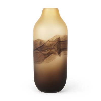 69039 - Pyla Tall Yellow/Brown Glass Sand Dune Inspired Vase 